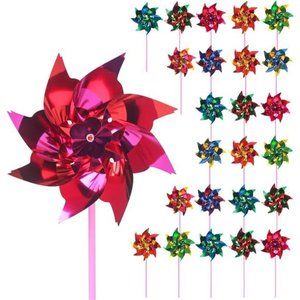 Lawn Pinwheels, 100 PCS Party Pinwheels Windmill Rainbow Pinwheel DIY Pinwheels